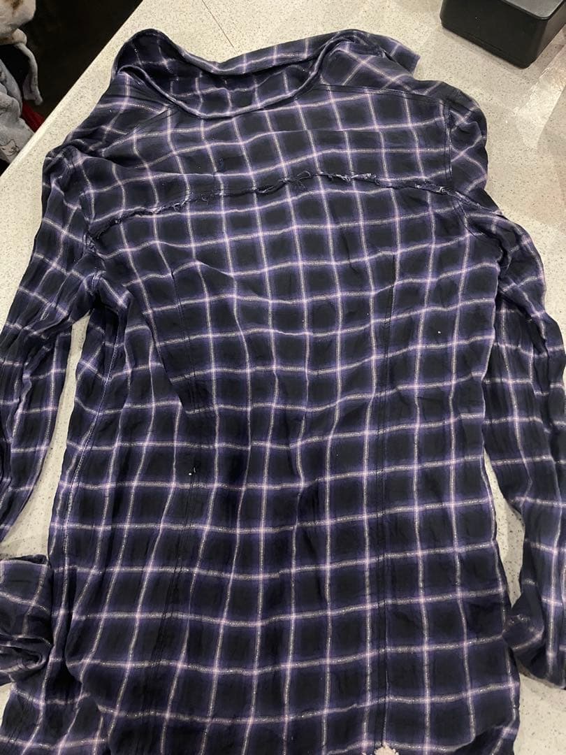 LGB 銀糸チェックシャツ