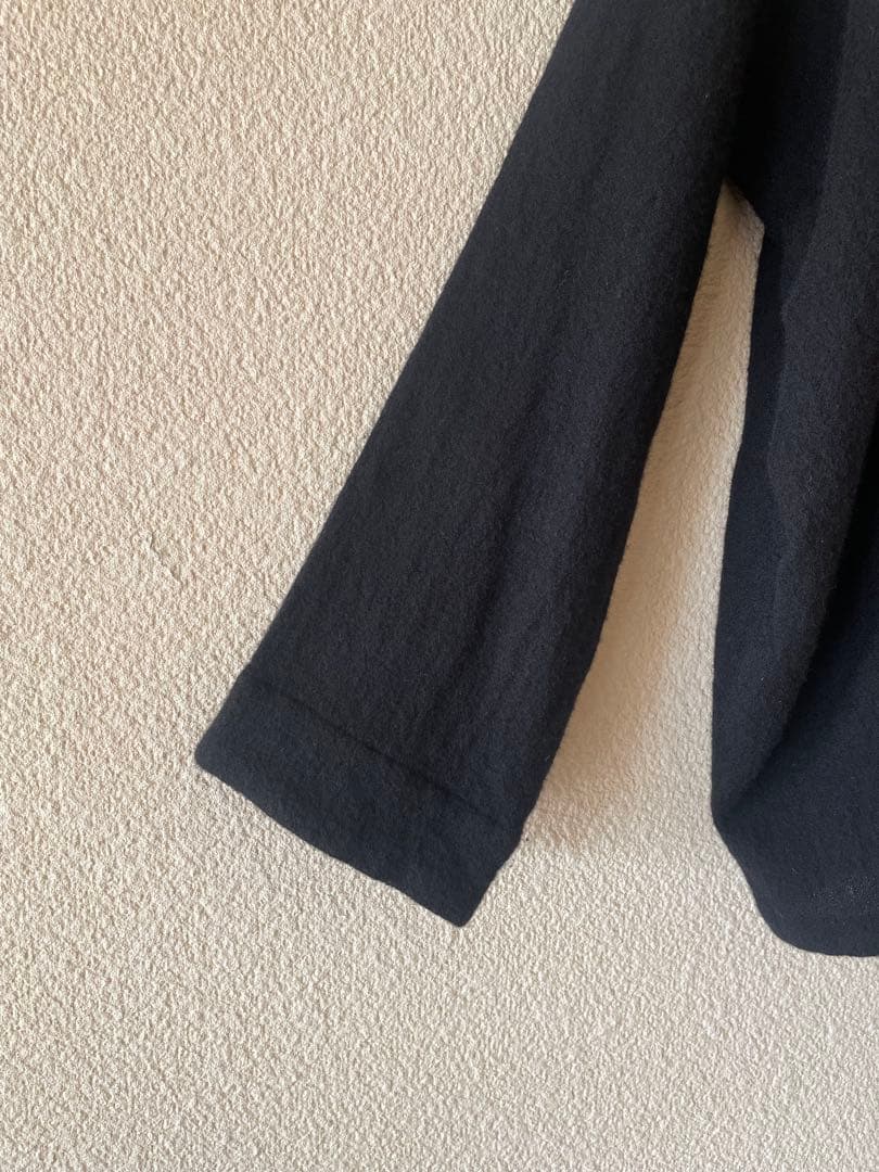 ARTS&SCIENCE モックネックウールブラウス　黒