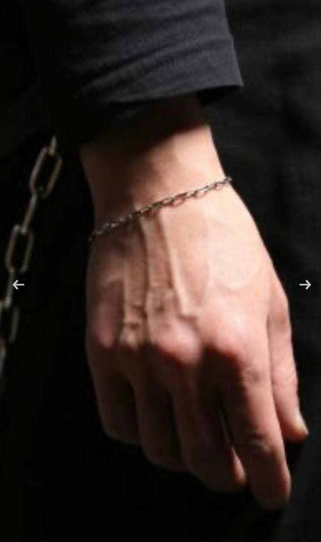 jam  made 安全ピン長アズキチェーンダイヤモンドブレスレット