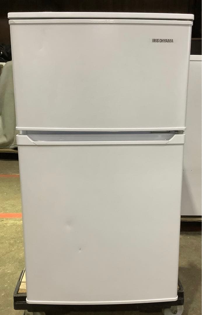 【小さめ】アイリスオーヤマ 2ドア冷蔵庫 IRSD-9B-W 90L 20年製