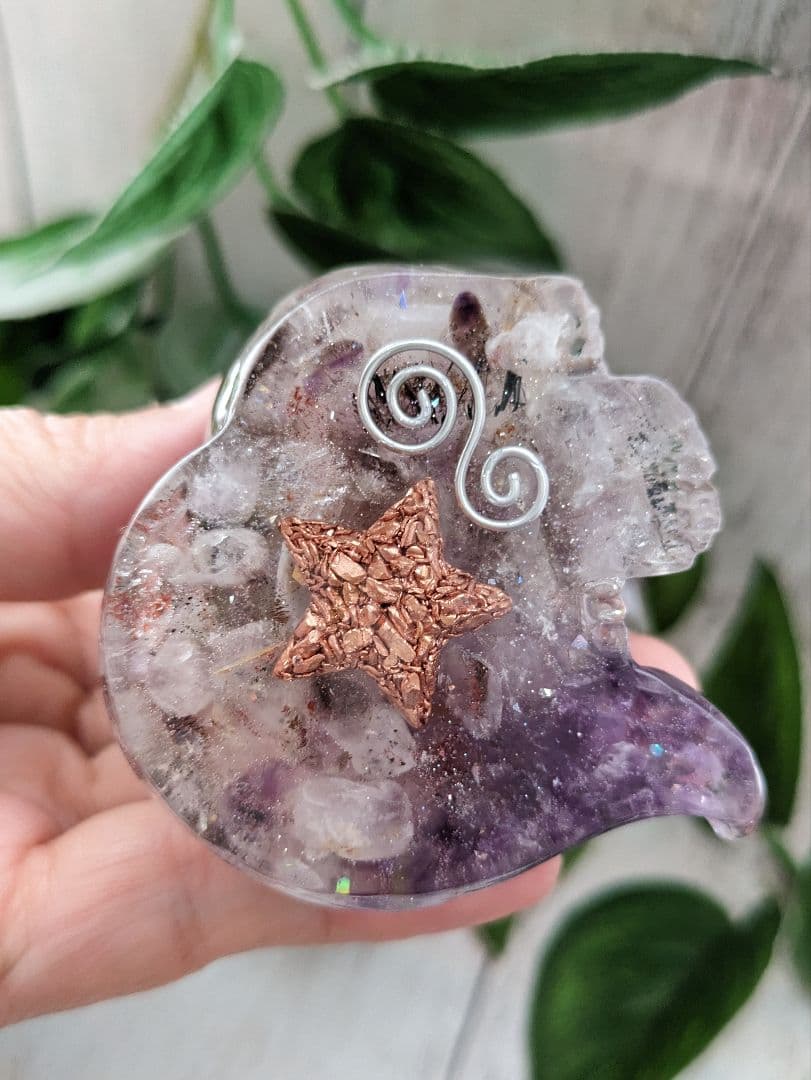 【はる】ラリマーのかめちゃん形オルゴナイト☆他３点