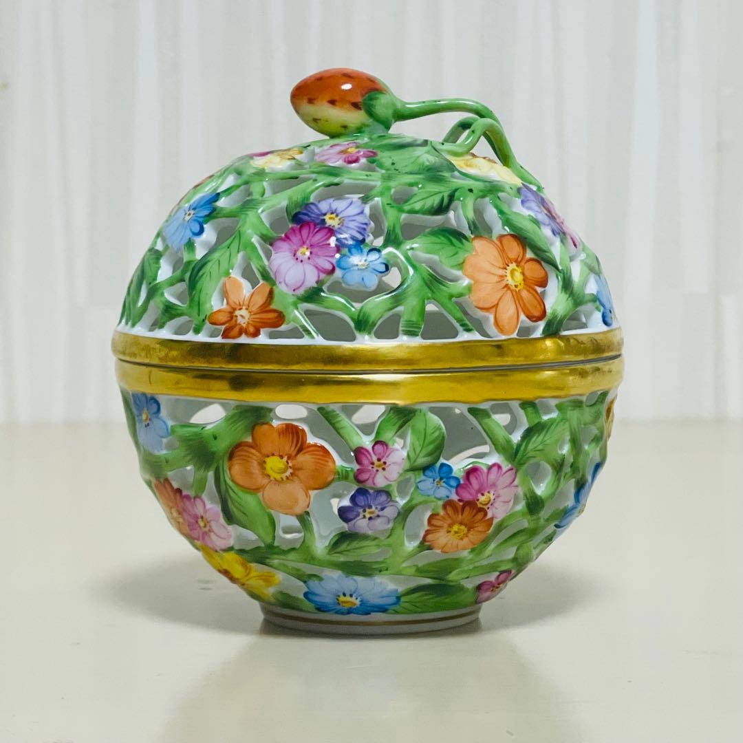 HEREND 透かし ボンボン入れ ボンボニエール ファンタジーコレクション