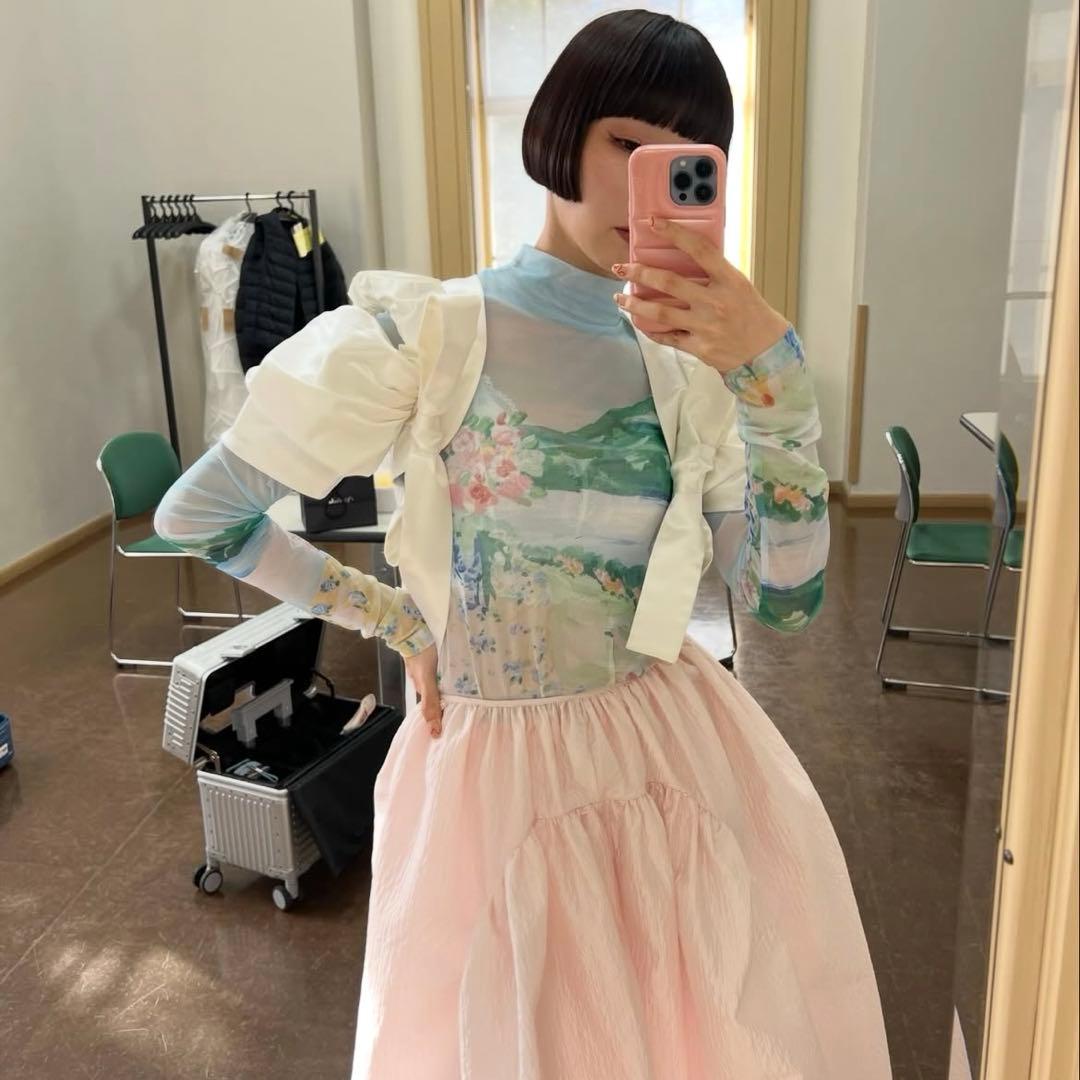 POPPYあさぎーにょ　シースルートップス　花柄 [新品タグ付き]