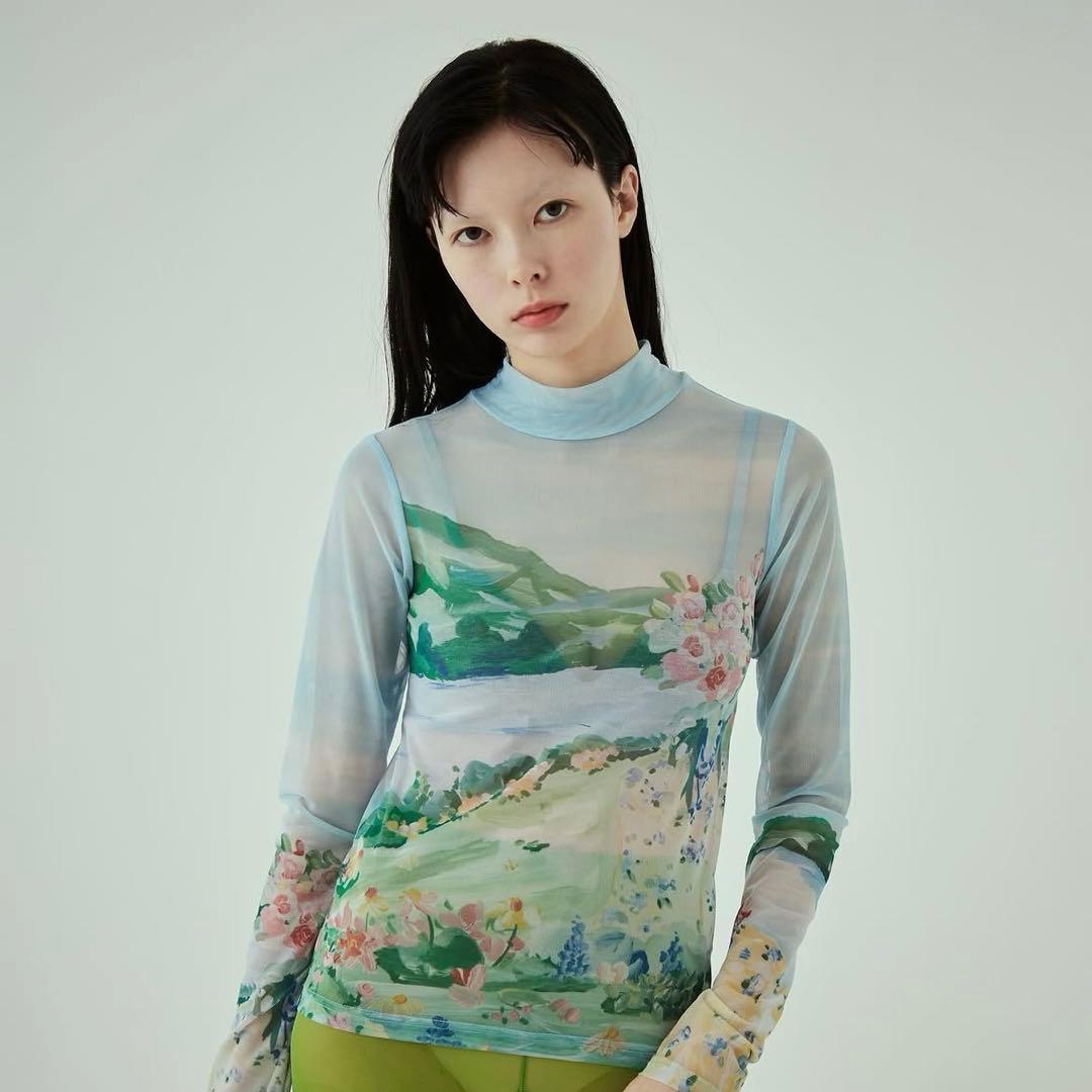 POPPYあさぎーにょ　シースルートップス　花柄 [新品タグ付き]