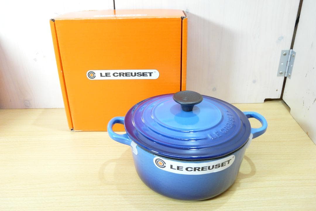 LE CREUSET ココット・ロンド 18cm アザーブルー 両手鍋