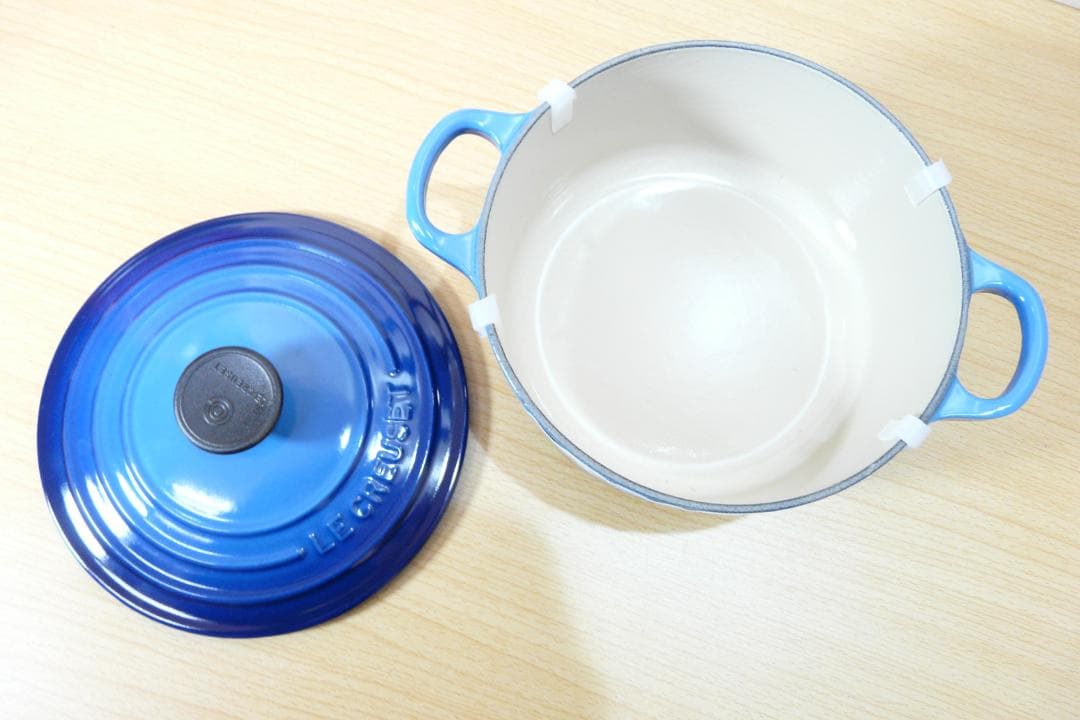 LE CREUSET ココット・ロンド 18cm アザーブルー 両手鍋