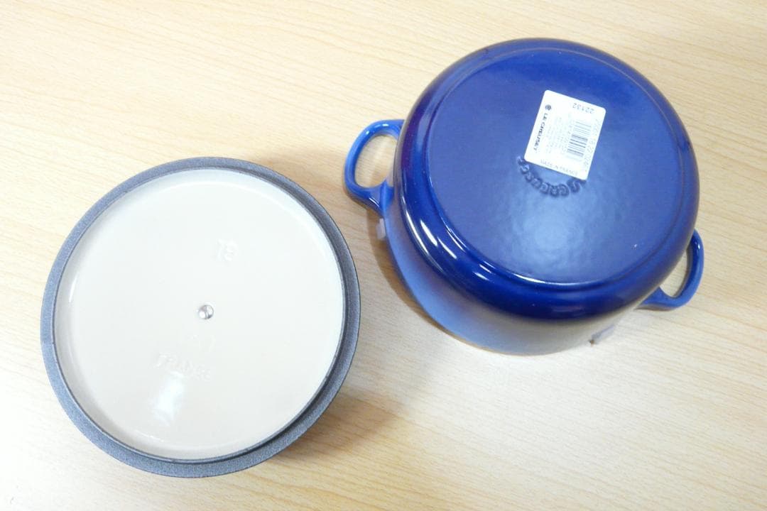 LE CREUSET ココット・ロンド 18cm アザーブルー 両手鍋