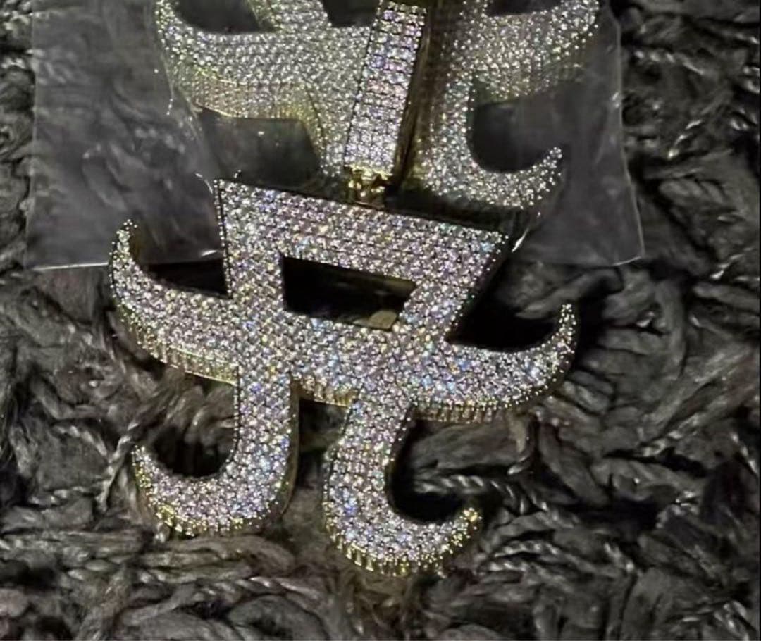 浜崎あゆみ ロゴ ネックレス 手作り ダイヤモンド チェーン付き