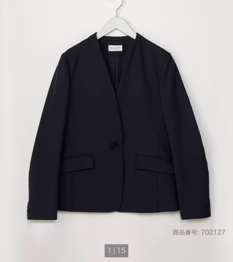 美品 PLST プラステセットアップパンツスーツ ウォームリザーブ S ネイビー