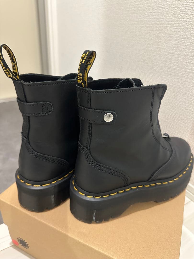 Dr. Martens ブラック ジッパーブーツ バウンシングソール