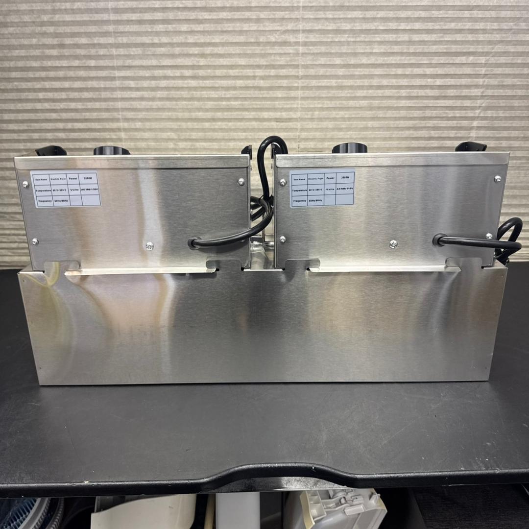 ☆未使用　業務用電気フライヤー　SA020Q　二槽式 12L 大容量　温度調整付