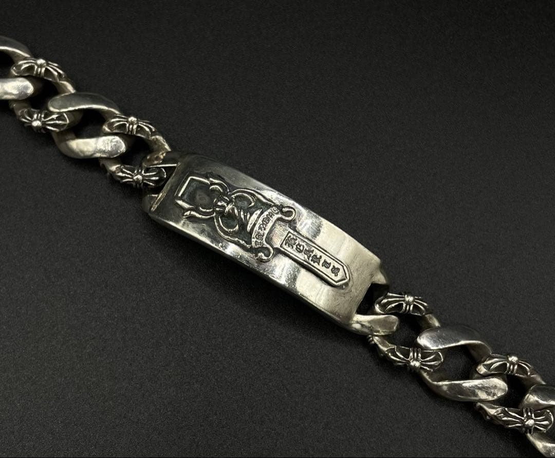 ダガー IDブレスレット ファンシーチェーン クリップブレスレット 925