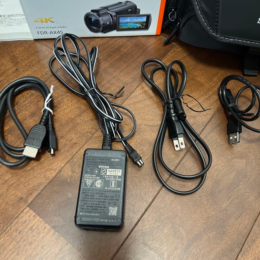 SONY FDR-AX45 4Kビデオカメラ一式とケース付き