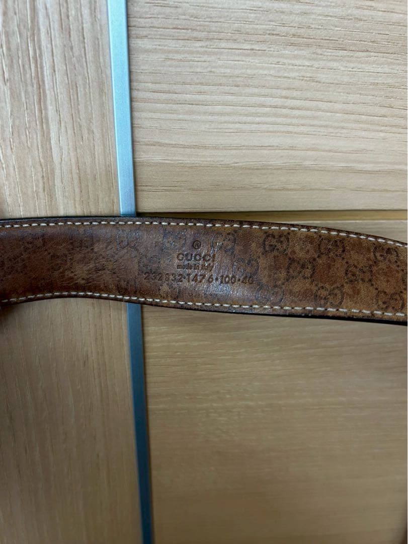 か*め様 gucci グッチ　ベルト　シンプル　正規店購入