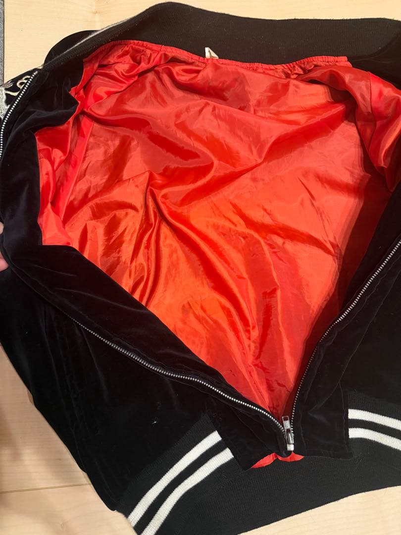 ベルベット スカジャン 鷲と龍 刺繍