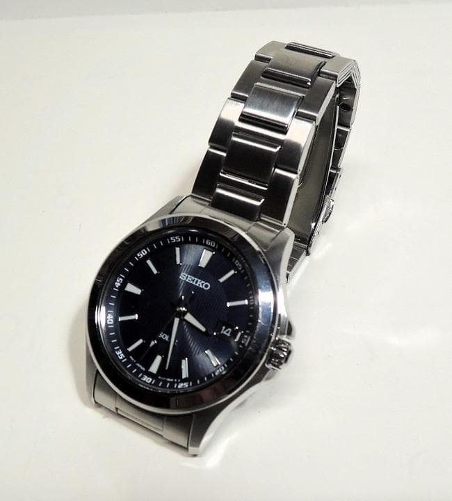 SEIKO SBPN071 ソーラー時計 シルバーブルー
