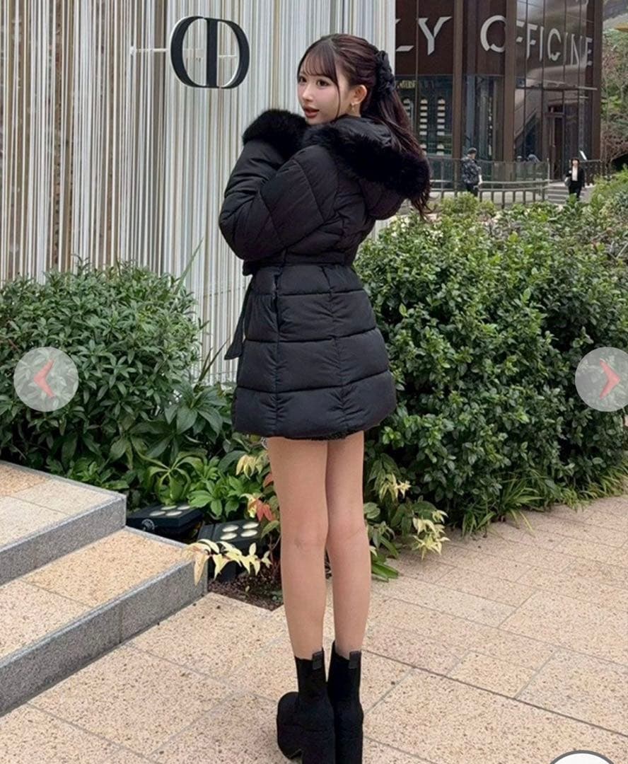 シェリミー　cherimiくびれリボンファイバーダウンコート Mサイズ新品未使用