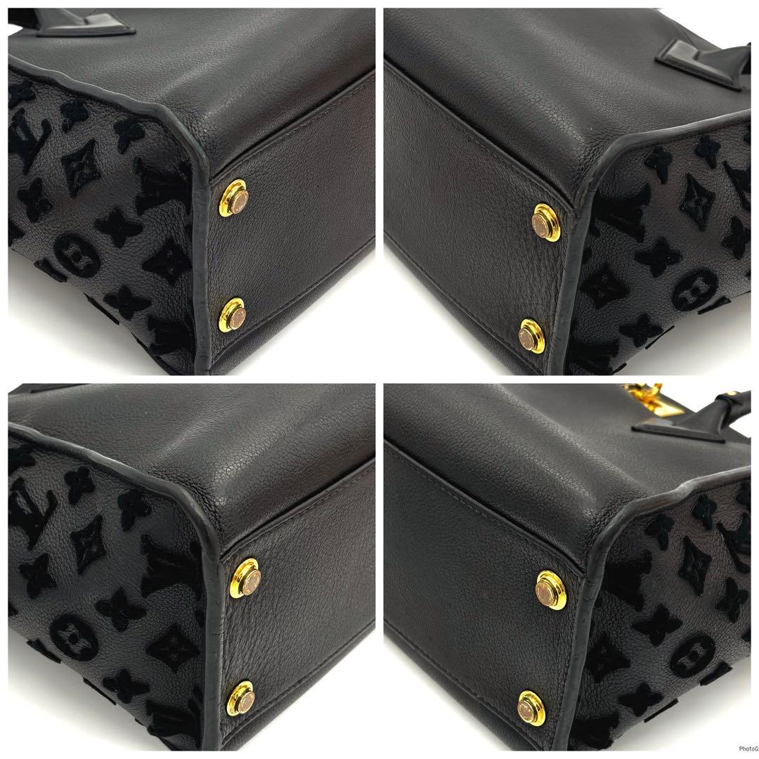 ルイヴィトン オンマイサイド MM モノグラム タフタージュ ブラック バッグ