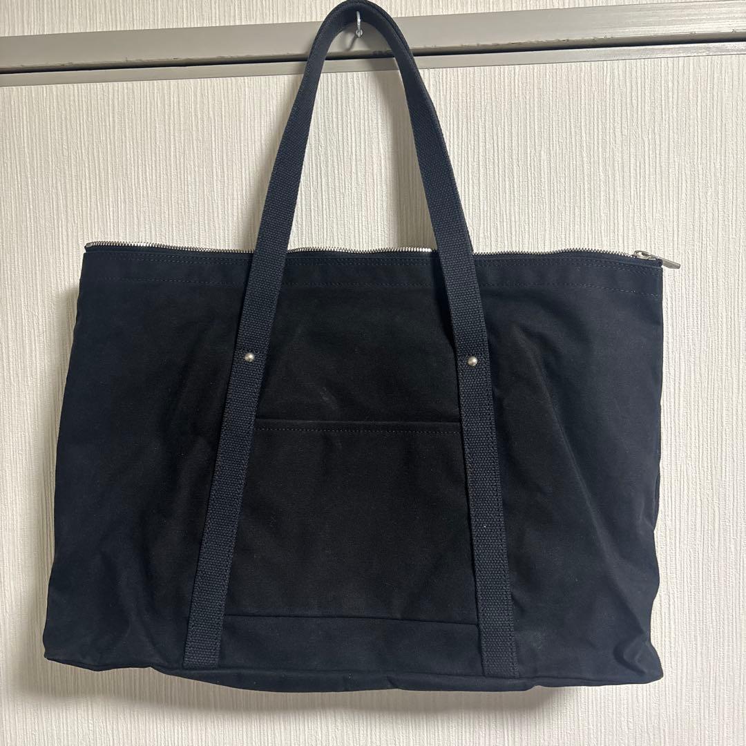 あ*ん様 信三郎帆布　ブラックトート　大きめ