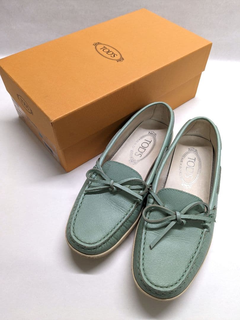 TOD'Sトッズ　レディースローファーモカシンドライビングシューズ37　24cm