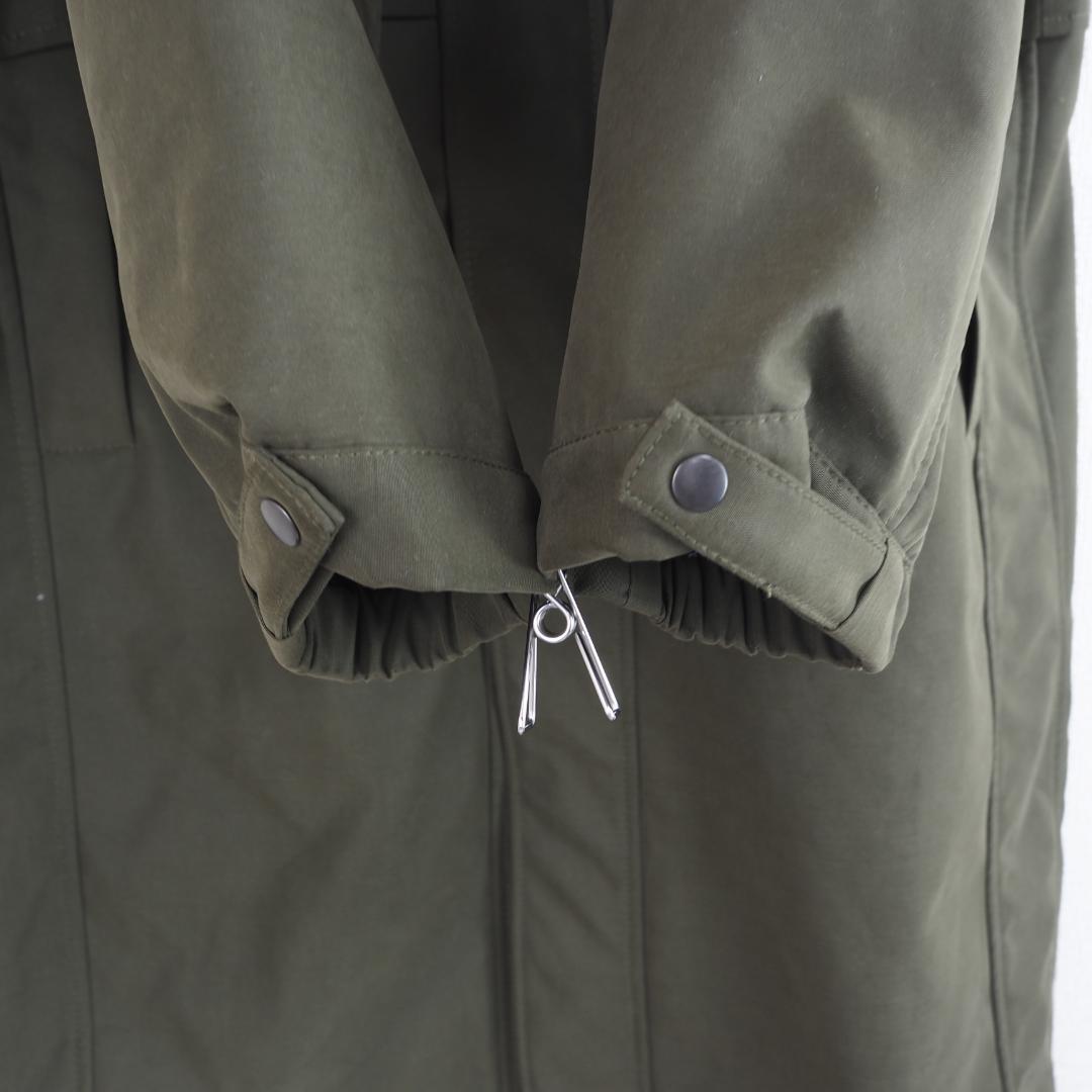 A2890★美品★ スピックアンドスパン*ボンディングフーデッドコート*L