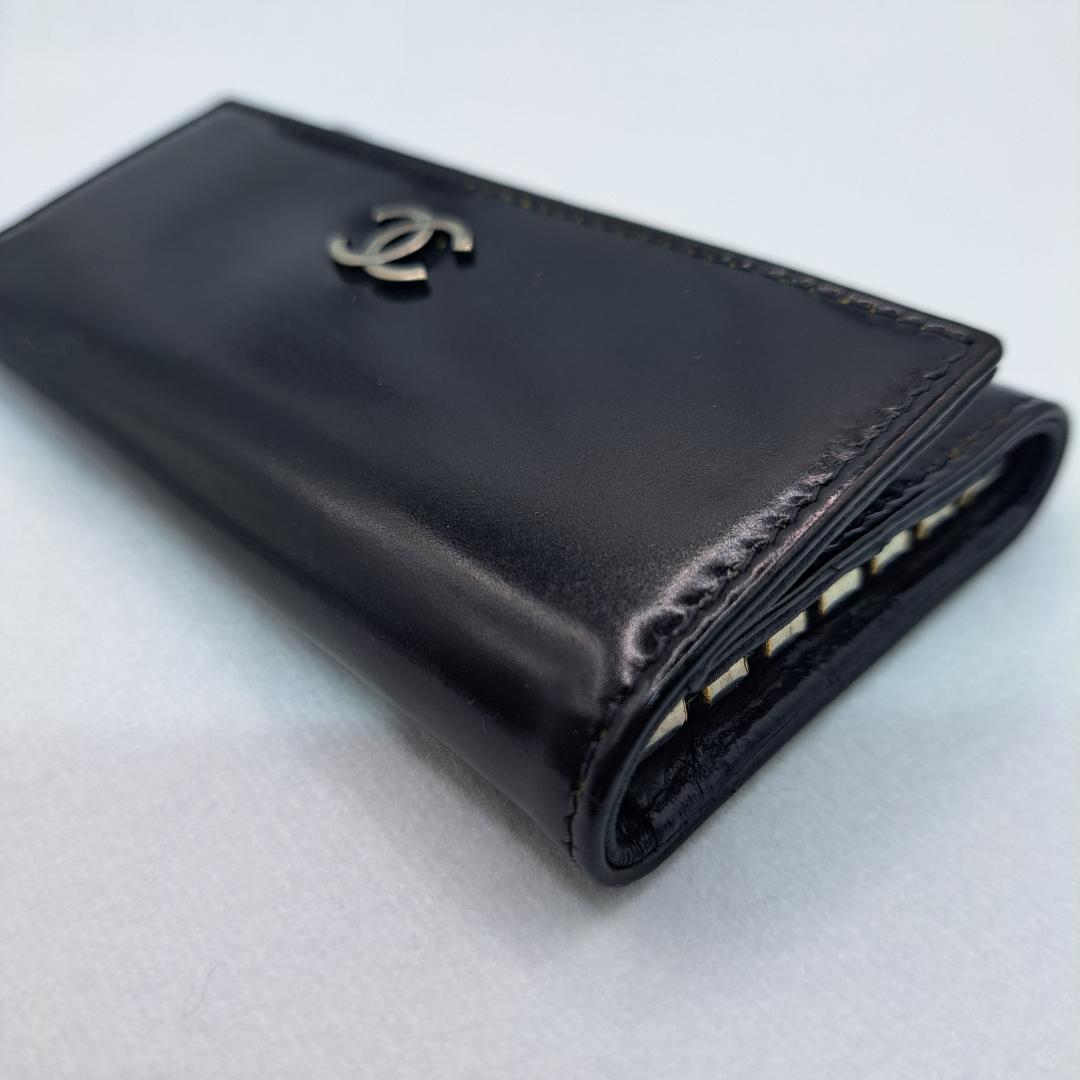 CHANEL　高級感あり　キーケース　エンメル　ブラック