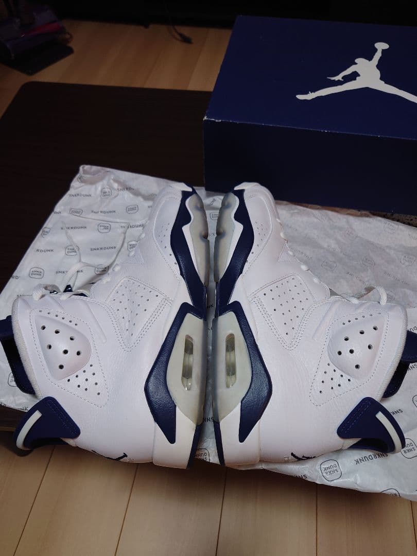 AIR JORDAN 6　ホワイト/ミッドナイトネイビー　29cm