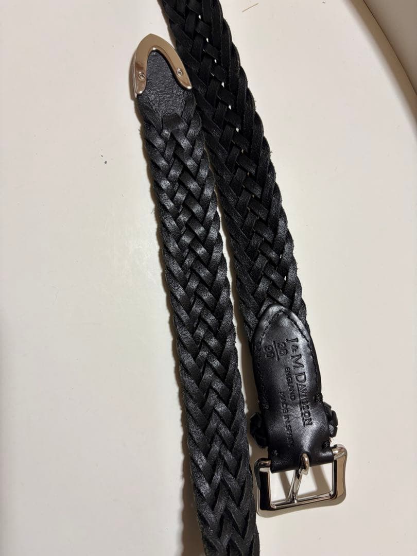 J&M DAVIDSON メッシュベルト 黒 スペイン製25mm 中古美品