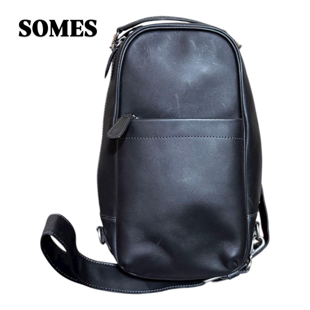 SOMES SADDLE ソメスサドル 本革 ボディバッグ 黒 日本製