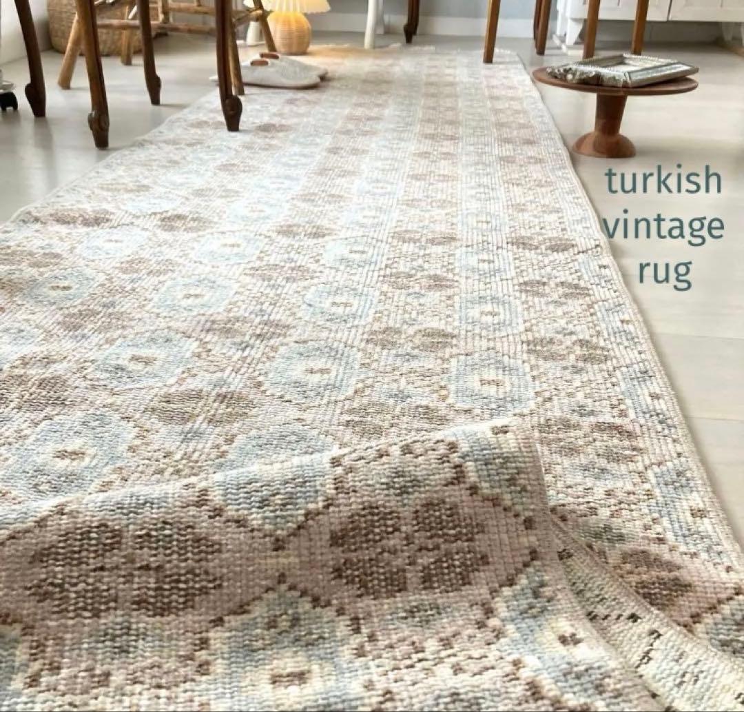 ロング/モロッカンタイル　トルコヴィンテージラグ