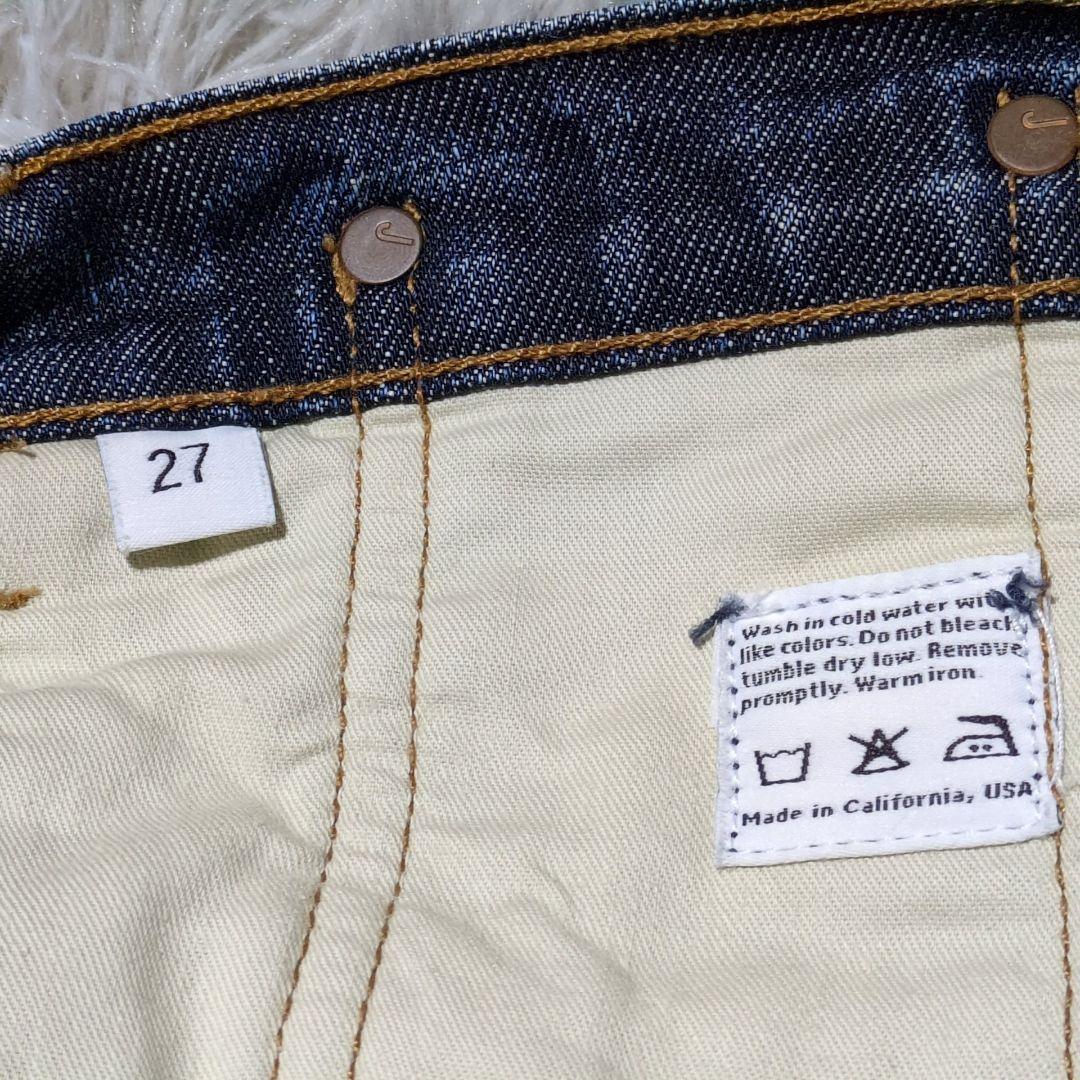 【フセインチャラヤン】USA製☆ストレートデニム☆濃紺