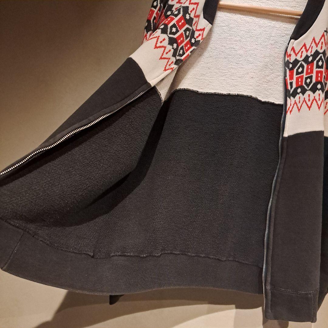 50s 60s 大きめサイズ　フルジップ　雪柄　ヴィンテージスウェット