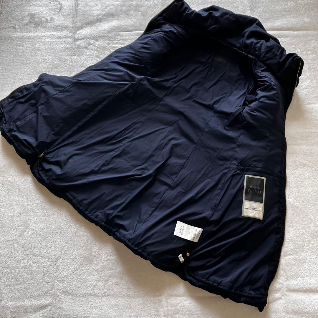 ★美品★タトラス　ダウンコート　ノーブル　ネイビー　サイズ1 ロング　ウール