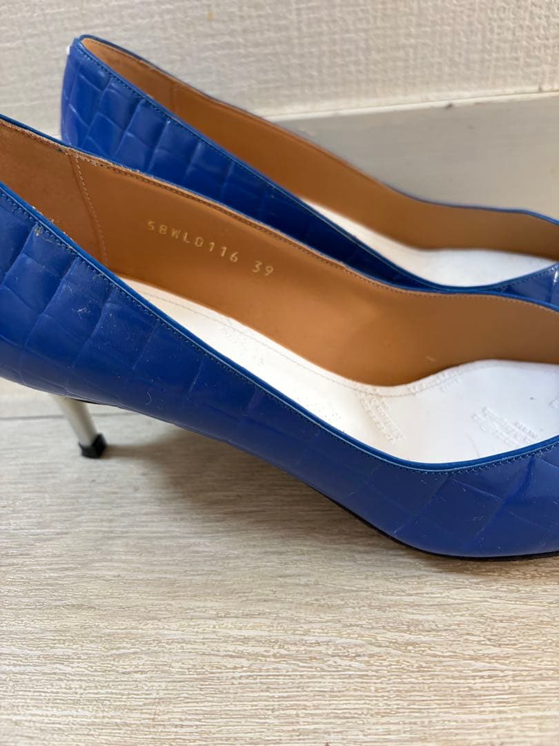 Maison Margiela ブルー　パンプス　39 (26cm)