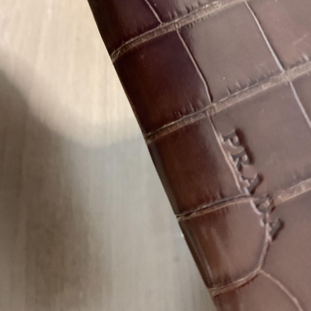 ☆開店セール☆ 定価約45万 小銭入未使用 美品 プラダ クロコダイル 長財布②