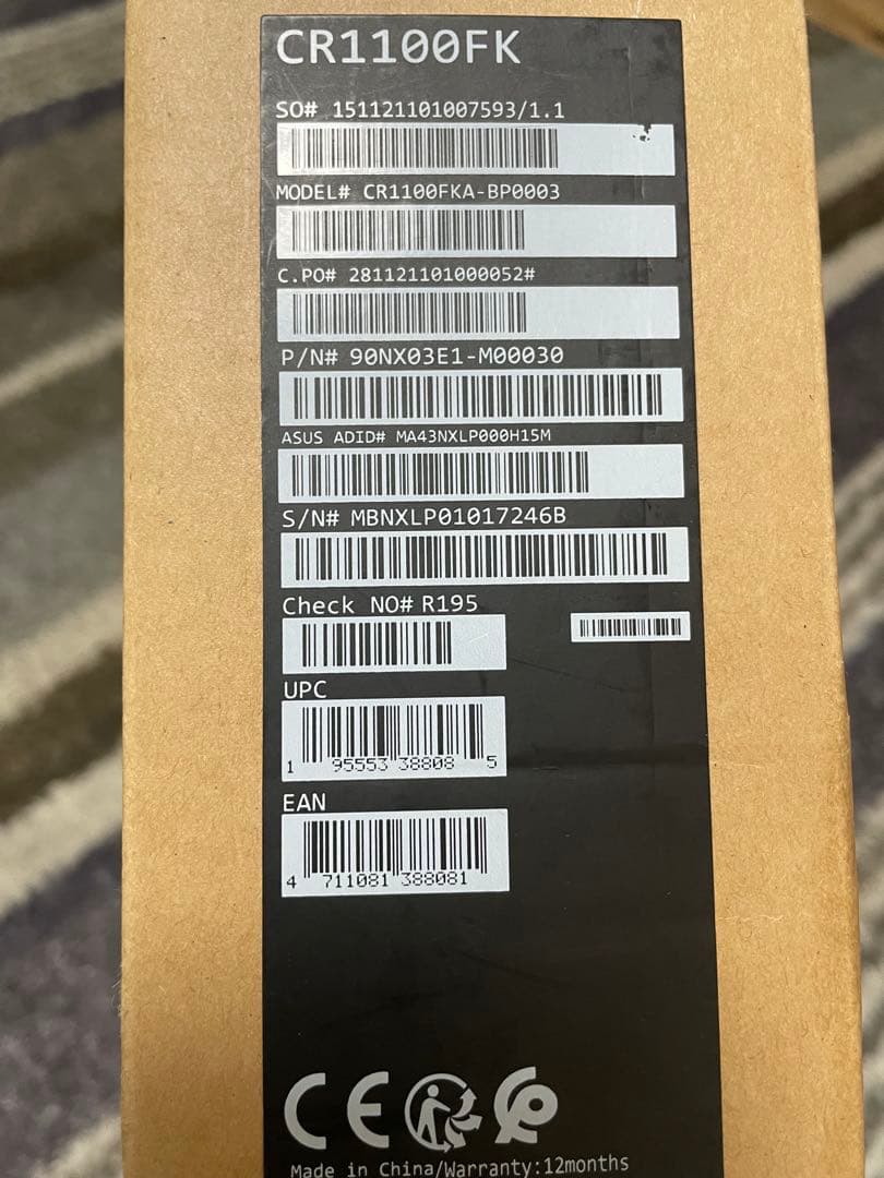 ASUS Chromebook CR1100FK 本体