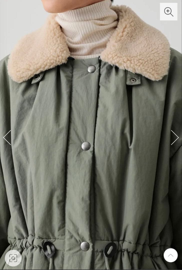 crie confortoリバーシブルバイカラー中綿コートMロングコート