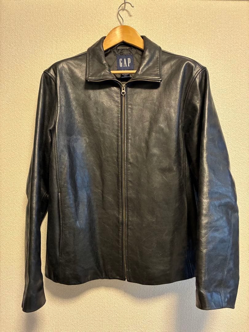 田*中様 OLD GAP レザージャケット スタンドカラー Lサイズ ブラック
