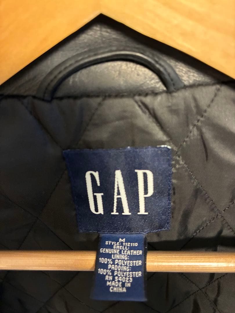 田*中様 OLD GAP レザージャケット スタンドカラー Lサイズ ブラック