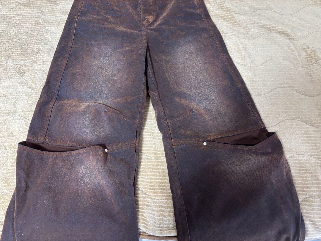 メゾンスペシャル カバーレッグフロッキーデニムパンツ