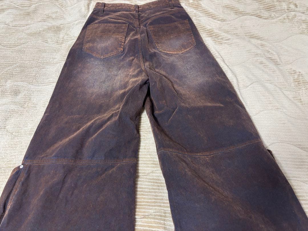 メゾンスペシャル カバーレッグフロッキーデニムパンツ