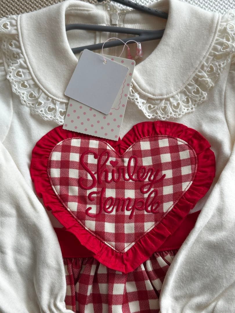 新品未使用✳︎Shirley Temple ハート刺繍 ワンピース 90cm