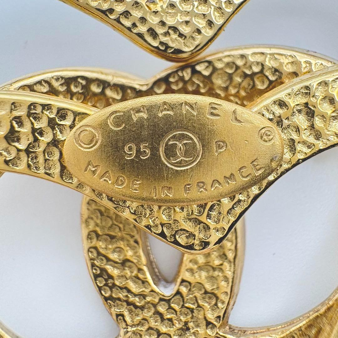 シャネル ブローチ 95P ゴールド ダブルハート ココマーク ヴィンテージ