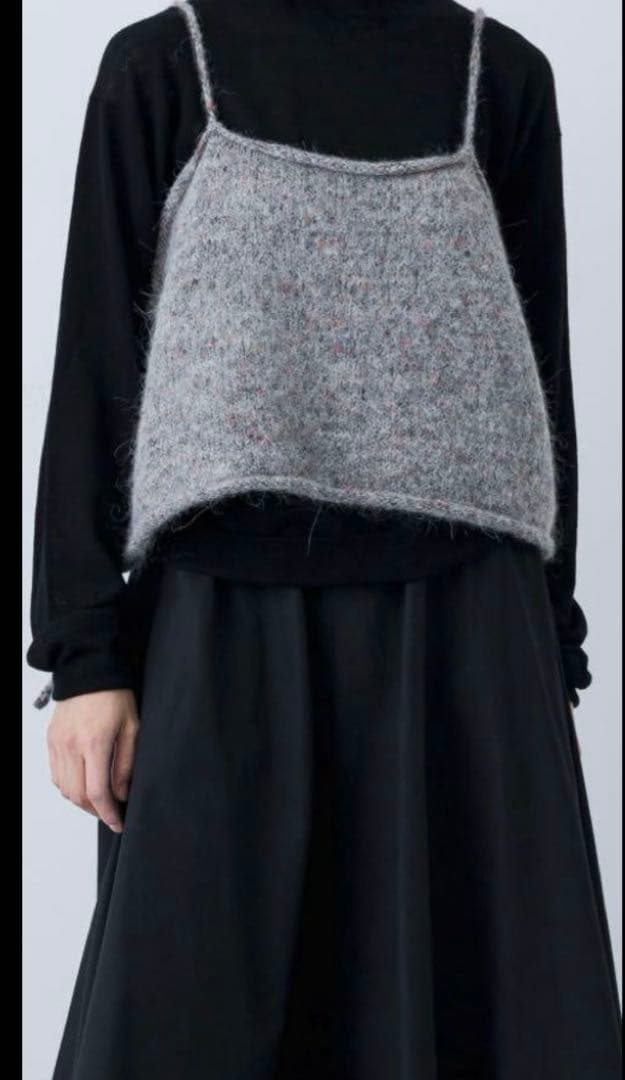 かぐれ　カラーネップアルパカニットキャミソール