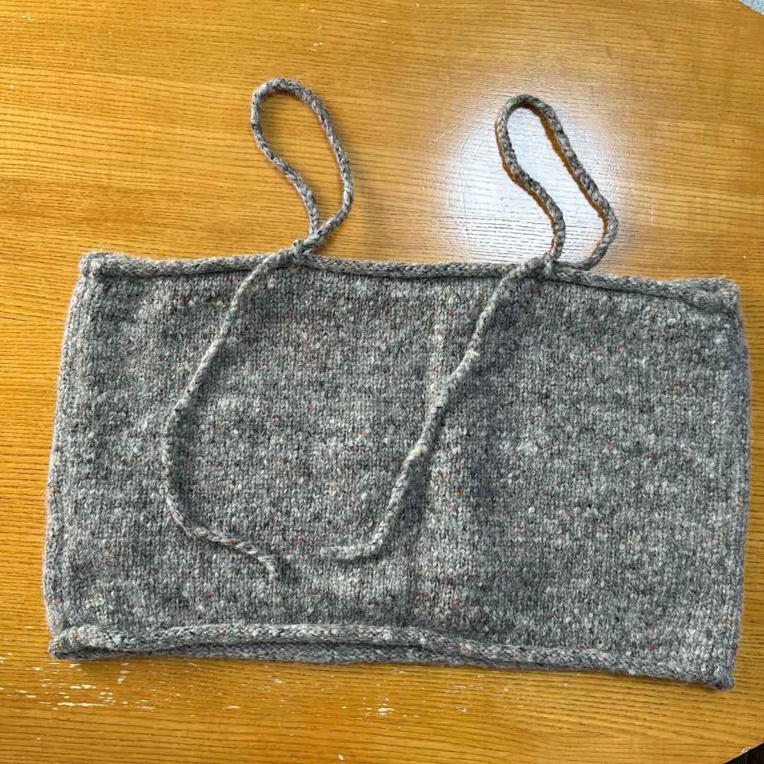 かぐれ　カラーネップアルパカニットキャミソール