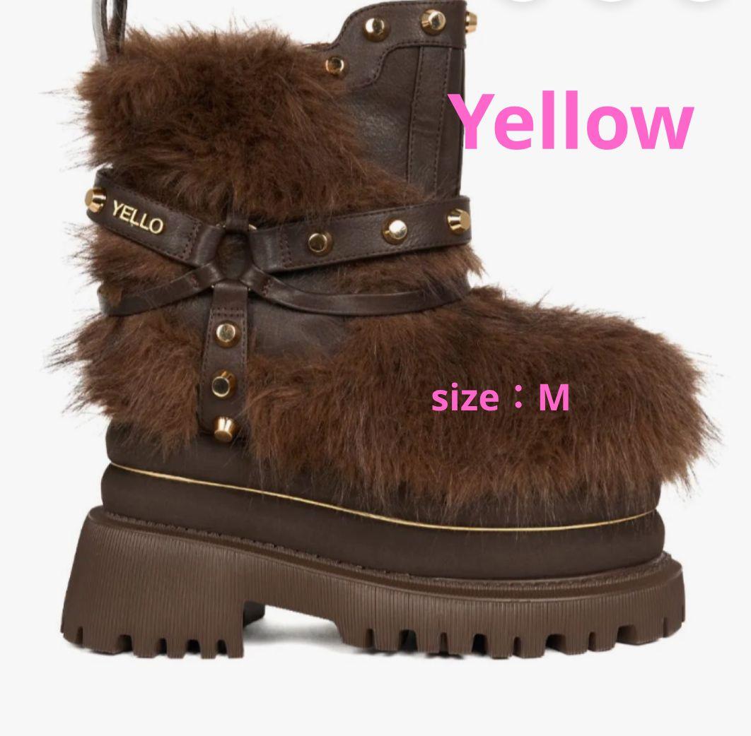 【Yello 】イエローファーFenrir Short Boots ブラウン∥M