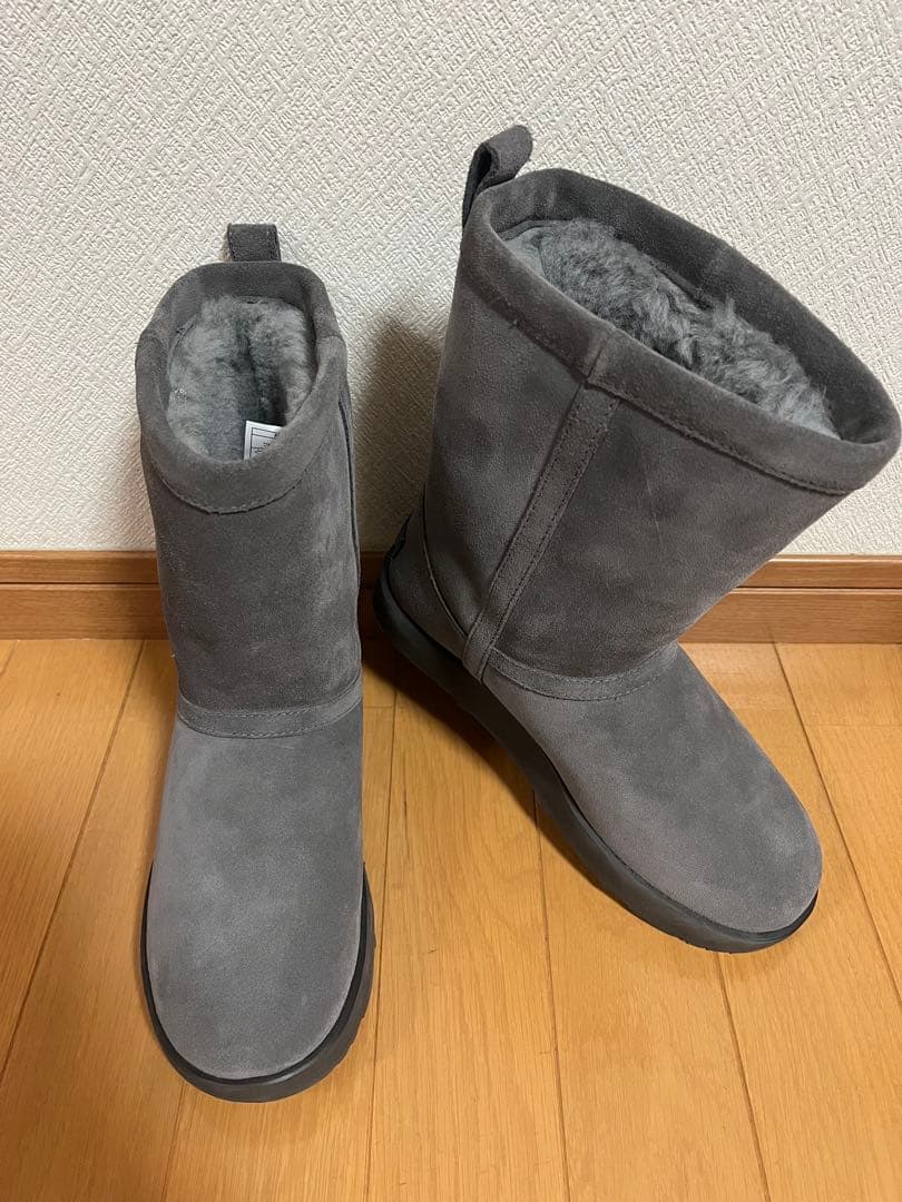 【未使用】UGG 防水ムートンブーツ グレー 24cm