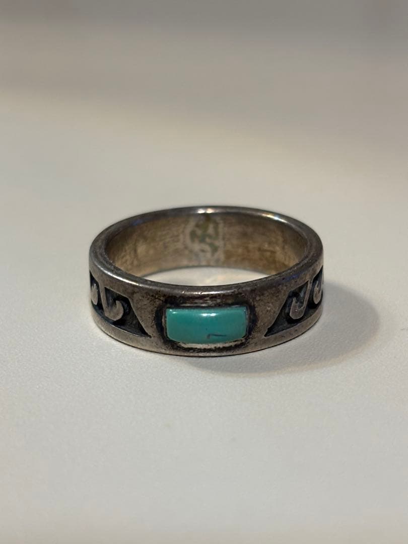 ターコイズ石付きシルバーリング インディアンジュエリー