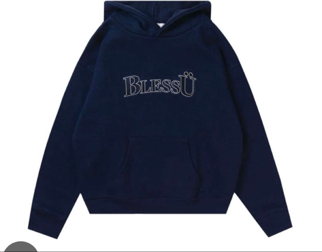 BlessU ネイビー パーカー