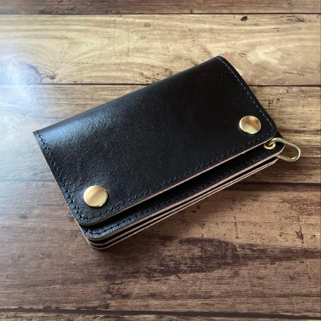 【マリアーティ✨】ミドルトラッカーウォレット 3層【お札を折らずに収納】